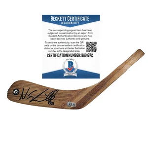 Nate Schmidt Auto Hockeyschläger Blade Winnipeg Jets Autogramm Beckett BAS COA - Bild 1 von 6