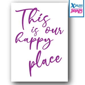Póster tipográfico Our Happy Place impresión hogar familia cita de amor regalo TALLAS A3 A4 - Imagen 1 de 9
