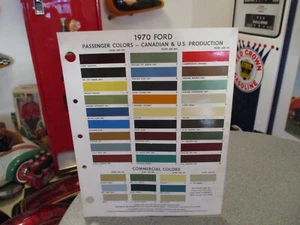 PAINT COLOUR REFERENCE FORD CAR & TRUCK AUTOMOTIVE  PAINT CHIPS - Picture 1 of 3