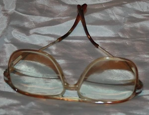 Eyeglass Frames Glass Vtg Mens Vintage Plastic Spring Loaded - Picture 1 of 12