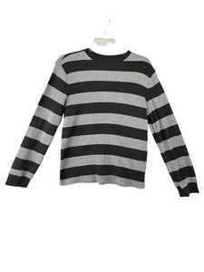 Camisa Urban Pipeline Niño Talla L Negra y Gris Gofres Tejida a Rayas Mangas Largas - Imagen 1 de 12