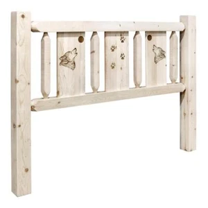 Montana Woodworks Homestead Handcrafted Solid Wood Twin Headboard in Natural - Picture 1 of 5