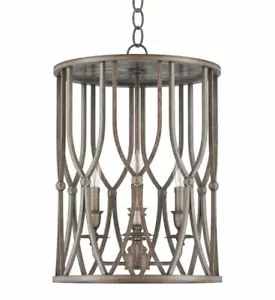 Park Harbor PHPL5644GS Gilded Silver 17"W 4-Light Single Pendant - Picture 1 of 12