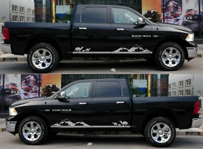 Виниловые наклейки наклейки полоски для боковых дверей грузовиков Dodge Ram 1500 2500 2009-2020 годов выпуска - Изображение 1 из 4