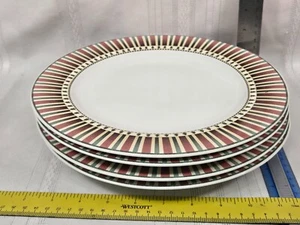 4 SAKURA DEBBIE MUMM Sledding Characters Dinner Plates - Picture 1 of 4