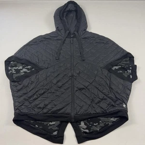 Smartwool Urban Upslope Poncho Womens L/XL Black Camo Insulated Reversible - Picture 1 of 15