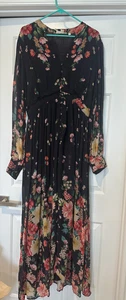 Neu Anthropologie Forever That Girl Vivienne Maxikleid schwarz Größe Large - Bild 1 von 17