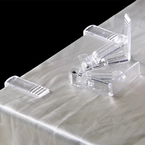 Tablecloth Holder Clips Plastic Plastic PS Transparent Holder Lightweight - Photo 1/17