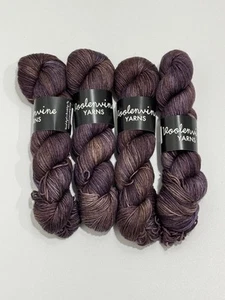 Voolenvine Yarn Smitten Dk Garn 4 Knäuel Merino Lila Kaschmir 100gm 231 Yards - Bild 1 von 6