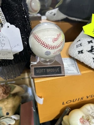 Béisbol firmado por Scott Brosius 1998 WS MVP CERTIFICADO DE AUTENTICIDAD edición limitada 1587/1950 Foto 1 de 4