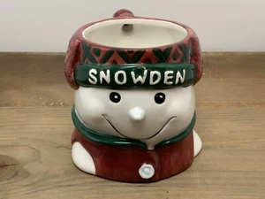 Vintage Sakura Christmas Mug Snowden Snowman Head DHC ‘98 Excellent - Picture 1 of 12