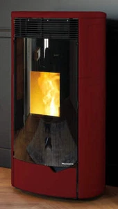 Palazzetti Nadine 9 Pelletofen Hermetisch Belüftet 9 Kw Keramik Rot - Bild 1 von 1