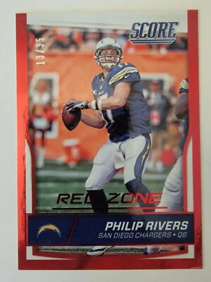 2016 Score Red Zone Philip Rivers #260 San Diego Chargers /35 - Image 1 of 3