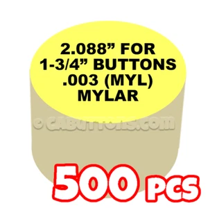 1-3/4" Tecre Mylars Clear Plastic Cover for Button Maker Machine Press 500 pcs - Picture 1 of 1