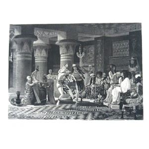 Pastime In Ancient Egypt Pharaoh Dancers L. Alma Tadema Antique Engraving Print - Picture 1 of 12