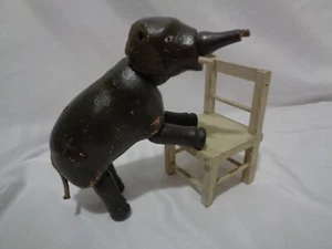 Schoenhut Humpty Dumpty Circus Elephant Jointed Wood Toy & Chair - Picture 1 of 22