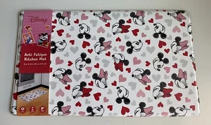 "Alfombra de cocina antifatiga corazones de San Valentín Disney Mickey Minnie 18 X 30"" NUEVA" - Imagen 1 de 12