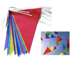 33 Feet 20 Flags Multi Colour Banner Bunting Party Event Home Garden Decoration - Picture 1 of 2