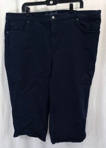 Gloria Vanderbilt Women Amanda Capri Jeans Size 20W Navy Blue High Rise - Picture 1 of 20