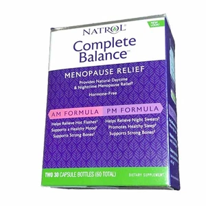 Natrol Complete Balance Menopause Relief AM 30ct & PM 30ct EXP 08/2025 $SAVE! - Picture 1 of 5