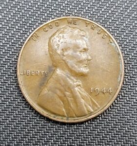 1944 Lincoln Wheat Penny Double Strike/Through  Ddo 2 Cud Errors On Reverse Die 