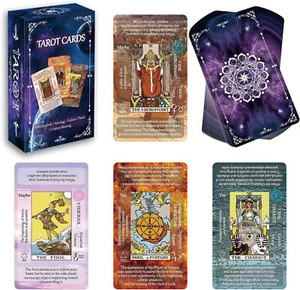Tarotkarten Set mit Ratgeber, Tarotkarten für Anfänger mit Bedeutungen auf Th... - Bild 1 von 3