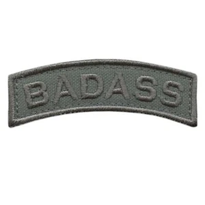Badass Schulterlasche Wolf grau grau bestickt Tactical Morale US Verschluss Patch - Bild 1 von 2