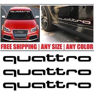 QUATTRO Sticker Door Bedside Mirror Windshield Window Vinyl Decal - Picture 1 of 1