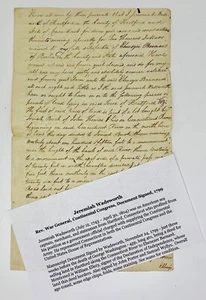 1799 Jeremiah Wadsworth Hartford Land Deed Samuel Wyllys Mentions William Ellery - Picture 1 of 12