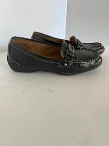 Naturalizer Celtan schwarze Kroko-Imitat-Halbschuhe Slipper Damengröße 7 M - Bild 1 von 8