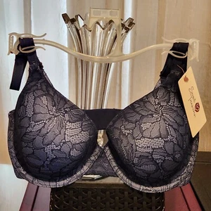Secret Treasures Luxe Lace T Shirt Bra 34C Blue Brand New w Tag - Picture 1 of 9