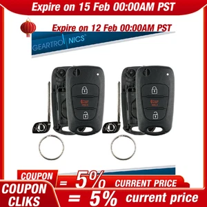 2 Para 2011 2012 2013 Kia Soul Sin Llave Abatible Control Remoto Coche Llavero Carcasa Estuche Pad! - Imagen 1 de 12