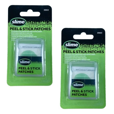 Slime Glueless Patches Skabs Bike Innertube Puncture Repair Self Adhesive x2 - Image 1 of 4