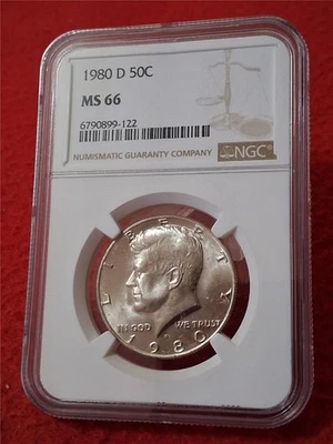 1980-D KENNEDY HALF DOLLAR   NGC MS 66                                  #MF-5281 - Image 1 of 2