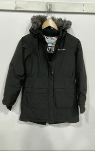 Columbia Dark Gray Faux Fur Trim Hood Parka Girl's Size L (14-16) - Picture 1 of 5