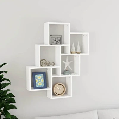 Estante de Cubo de Pared Estantería Colgante Libros Madera Contrachapada vidaXL - Imagen 1 de 4