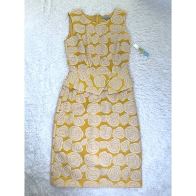 Vestido Antonio Melani Mischka Deep Buttercup Marfil Estampado Floral Sin Mangas Talla 2 Foto 1 de 4