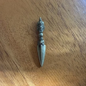 Vintage Eisen Tibet Buddhist PHURBA Ritual Zeremoniendolch Nepal Kostenloser Versand - Bild 1 von 3