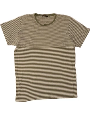 Camiseta Top CARRERA Para Hombre XL Verde Rayas Algodón CU37 Foto 1 de 3