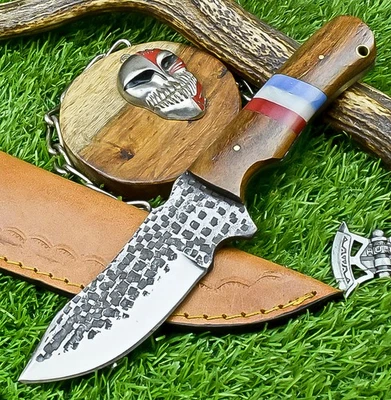 Cuchillo de caza hecho a mano con hoja de acero al carbono, cuchillo desollador para acampar al aire libre Z-177 Foto 1 de 4