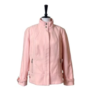 Chico’s Women’s Coat Moto Style Zip Front Jacket Pink Size 2 Women's Size M - Picture 1 of 13