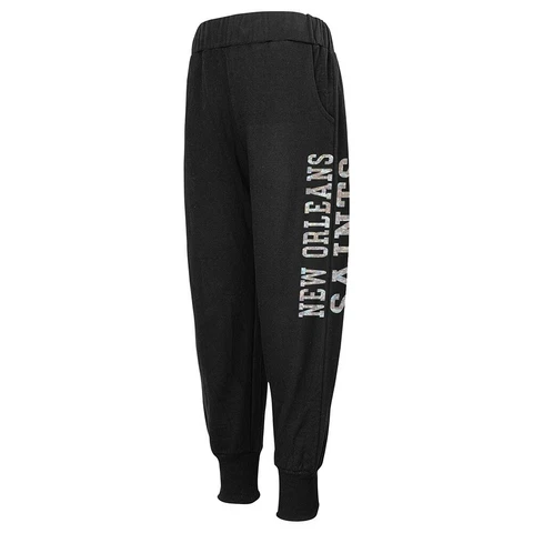 New Orleans Saints NFL Team Color Shimmering Harem Pants Girls Youth Cover