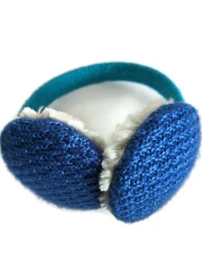 Orejeras de piel sintética azul, verde azulado y marfil de calidad Fownes - Imagen 1 de 2