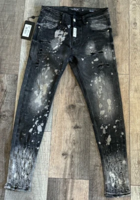 PHILIPP PLEIN - ИЗЫСКАННЫЙ ВЫСОКОКЛАССНЫЙ ДИЗАЙНЕР РОСКОШЬ МУЖСКИЕ ЧЕРНЫЕ ДЖИНСЫ - НОВЫЙ - Изображение 1 из 4