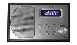 Bush Lisbon DAB/FM Portable Radio Classic Wood Effect Black BD1207S 3206258 N - Picture 1 of 2