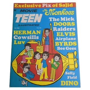 Movie Teen Illustrated July 1968 MONKEES - DOORS - BYRDS - BEE GEES - COWSILLS - Picture 1 of 9