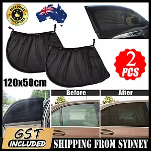 2X Side Rear Seat Window Mesh Sun Shade Car Window Socks Baby Kid UV Protection - Picture 1 of 9