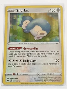 Juego de cartas coleccionables Pokémon Snorlax Vivid Voltage 131/185 holograma raro - Imagen 1 de 1