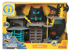 Fisher Price Imaginext Super Friends Batcave Playset, Batman & Robin + motocicleta - Imagen 1 de 10