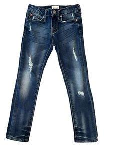 Hudson denim little girls distressed Kelu skinny jeans with rips size 4 - Picture 1 of 5